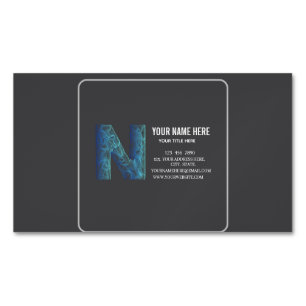 Carte De Visite Magnétique Ajoutez votre logo personnalisé cercle professionn