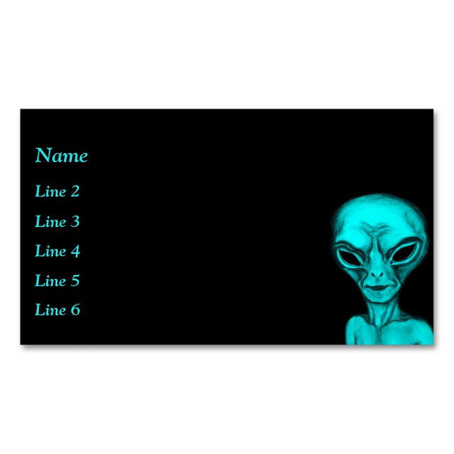 Carte De Visite Magnétique Alien (devant)