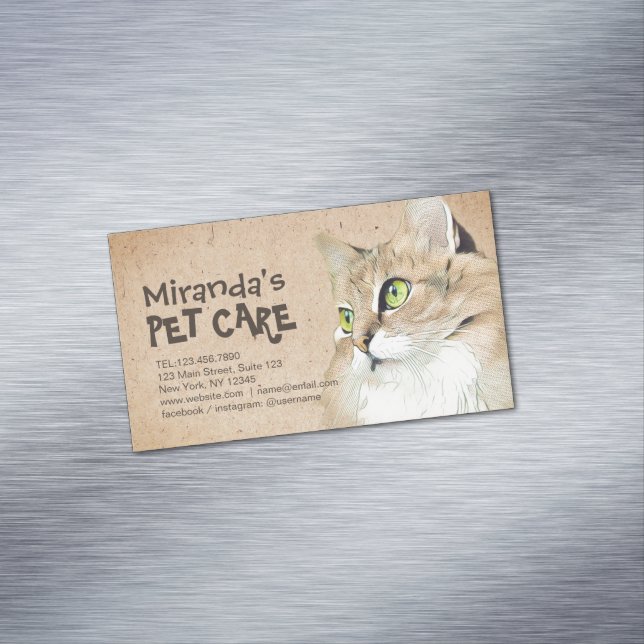 Carte De Visite Magnétique Animaux de compagnie Grooming assis Bain Animaux d (In Situ)