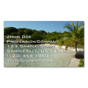 Carte De Visite Magnétique Antiguan Beach Beautiful Tropical Landscape