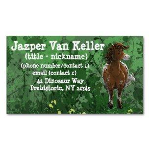 Carte De Visite Magnétique Appaloosa Pony