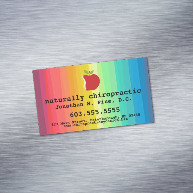 Carte De Visite Magnétique Apple/cartes de visite magnétiques chiropractie (In Situ)
