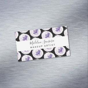 Carte De Visite Magnétique Aquarelle Florales Pavots Beauté Maquillage Ongles