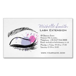 Carte De Visite Magnétique Aquarelle oculaire cils Lash icône d'extension