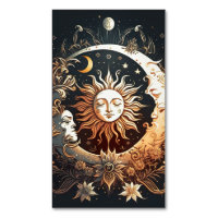 Aquarelle Soleil et Lune Céleste