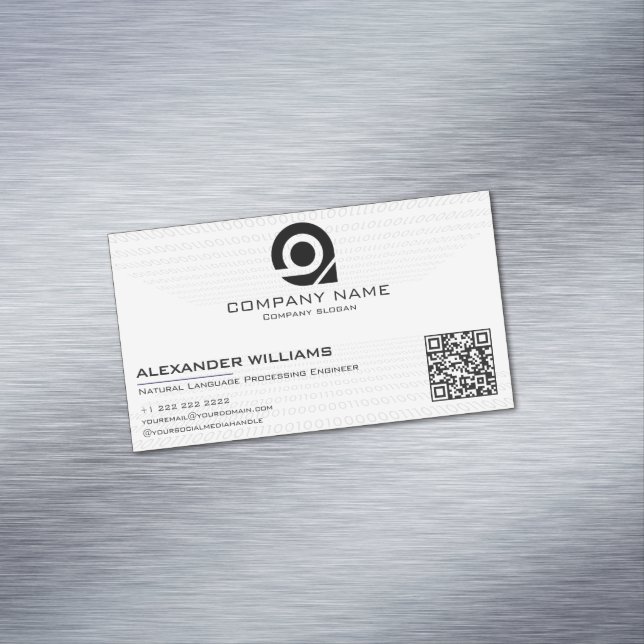 Carte De Visite Magnétique Artificial Intelligence Software Engineer Visiting (In Situ)