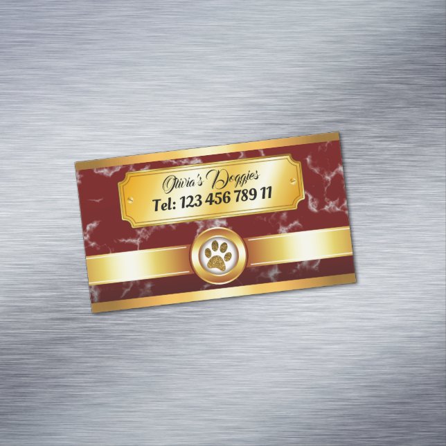 Carte De Visite Magnétique Assiette pour animaux de compagnie Empreintes de p (In Situ)