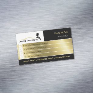 Carte De Visite Magnétique Auto Body Shop & Peinture   Pulvérisateur de peint