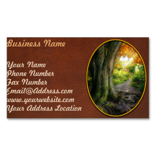 Carte De Visite Magnétique Automne - Le chemin de la maison des grand-mères