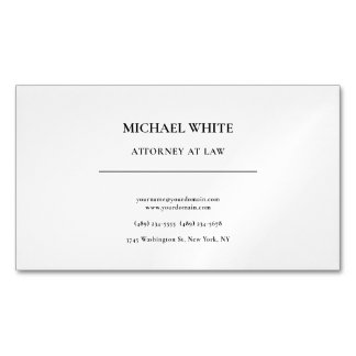 Carte De Visite Magnétique Avocat de droit Linen Minimaliste Professionnel