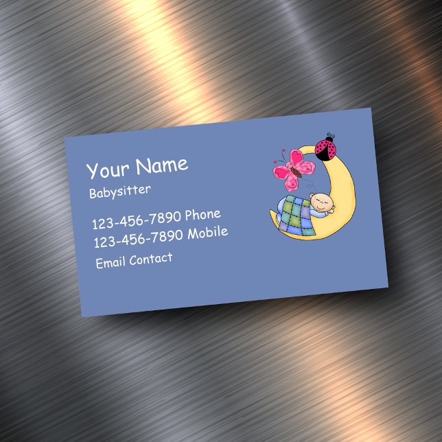 Carte De Visite Magnétique Babysitter mignonne (Créateur téléchargé)