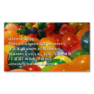 Carte De Visite Magnétique Ballons colorés Design de fête