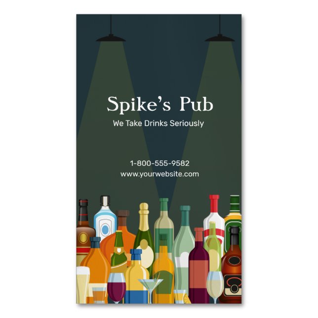 Carte De Visite Magnétique Barre stockée (devant Vertical)