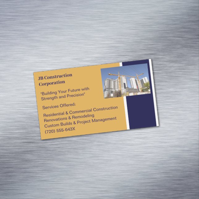 Carte De Visite Magnétique Bâtiments de grues Construction de bâtiments de l' (In Situ)