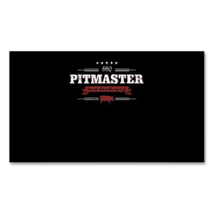 Carte De Visite Magnétique BBQ  BBBQ Pitmaster Faible Et Lent Est Une Façon D