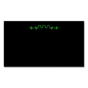 Carte De Visite Magnétique BBQ   BBQ Heartbeat Funny BBBQ Est Ma Ligne De Vie