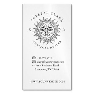 Carte De Visite Magnétique Belle étoile céleste de la face solaire