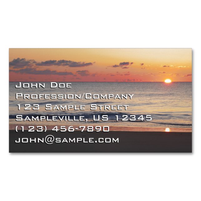 Carte De Visite Magnétique Bethany Beach Sunrise II (devant)
