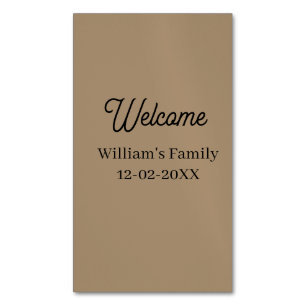 Carte De Visite Magnétique Bienvenue à la maison ajout du nom de famille inau