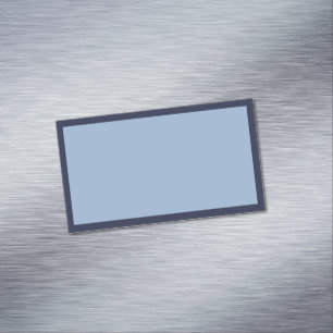 Carte De Visite Magnétique Bleu clair simple avec bordure bleu foncé