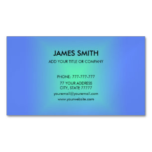 Carte De Visite Magnétique Bleu Vert Diamant Dégradé Moderne