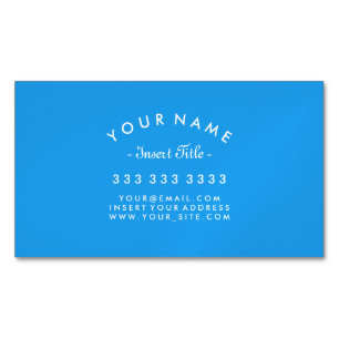Carte De Visite Magnétique Bleu vif professionnel incurvé élégant des textes