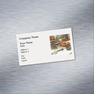 Carte De Visite Magnétique Bol de tomates sur le comptoir