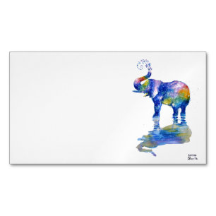 Carte De Visite Magnétique Bonne aquarelle d'éléphant 