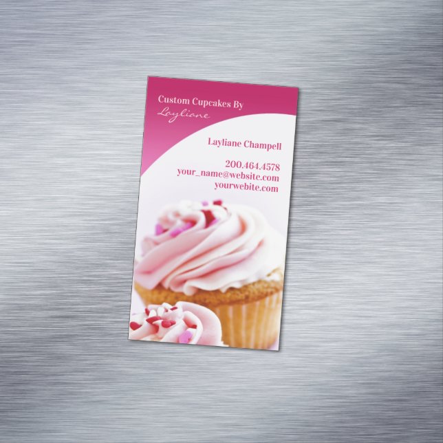 Carte De Visite Magnétique Boulangerie Cupcakes (In Situ)