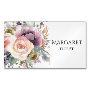 Carte De Visite Magnétique bouquet d'aquarelle