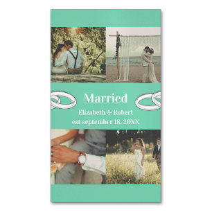 Carte De Visite Magnétique Cadeau de mariage et de famille multi-photo person