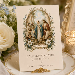 Carte De Visite Magnétique Cadeau de mariage traditionnel catholique de Cana