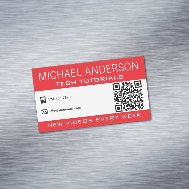 Carte De Visite Magnétique Canal YouTube| YouTube professionnel (In Situ)