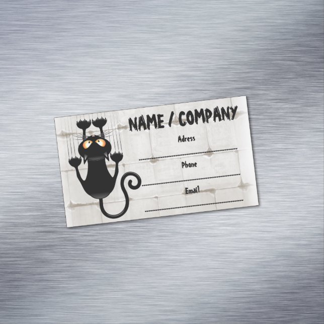 Carte De Visite Magnétique Cat Falling down fun dessin personnage (In Situ)