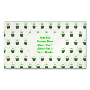 Carte De Visite Magnétique Cauldron et Bubbling Green Brew Halloween personna