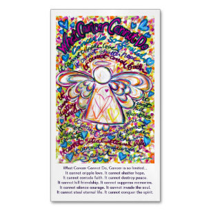 Carte De Visite Magnétique Ce que le cancer ne peut pas faire Poème Ange Magn