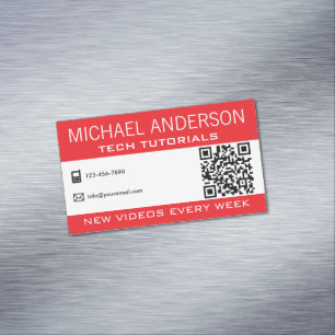 Carte De Visite Magnétique Chaîne YouTube   YouTubeur professionnel