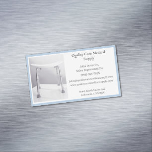 Carte De Visite Magnétique Chaise de douche bleue Équipement de soins supérie