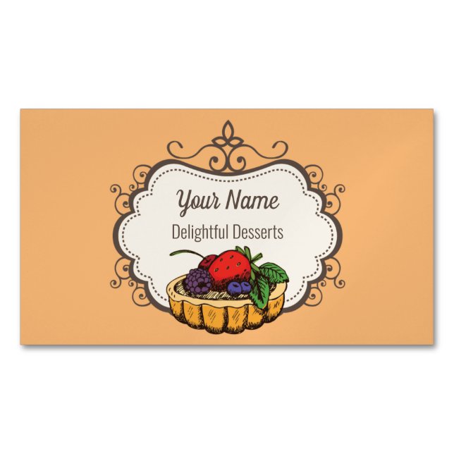 Carte De Visite Magnétique Chef pâtissier personnalisable (devant)