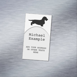 Carte De Visite Magnétique Cheveux ronds Dachshund - Silhouette 1