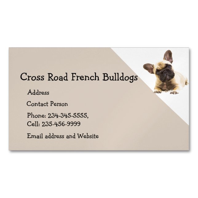 Carte De Visite Magnétique Chien Chien Chien Animaux Animaux Logo Busine (devant)