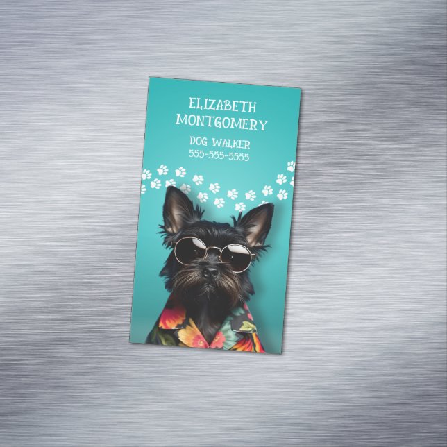 Carte De Visite Magnétique Chien Walker (In Situ)