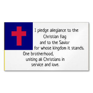 Carte De Visite Magnétique Christian Flag Pledge