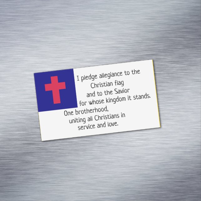 Carte De Visite Magnétique Christian Flag Pledge (In Situ)