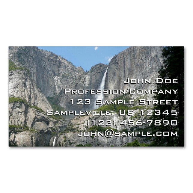 Carte De Visite Magnétique Chutes de Yosemite III du parc national Yosemite (devant)