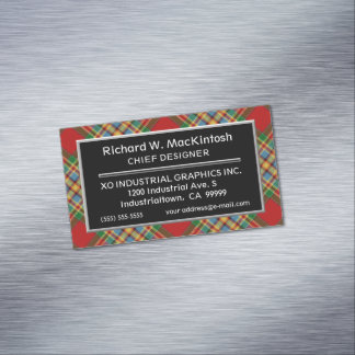 Carte De Visite Magnétique Clan écossais de l'accent Chattan Tartan