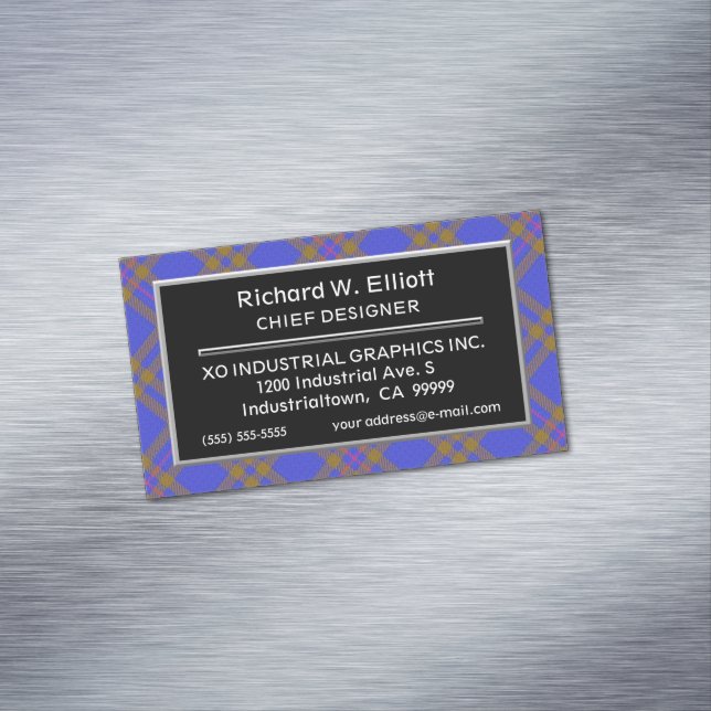 Carte De Visite Magnétique Clan écossais Elliot Elliott Tartan (In Situ)