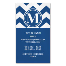Classic Blue Chevron Monogrammé