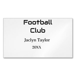 CARTE DE VISITE MAGNÉTIQUE CLUB DE FOOTBALL COUPE DU MONDE FIFA NOM ANNÉE FÊT