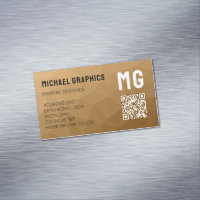 Code QR à motif de maille géométrique marron